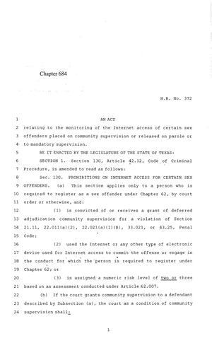 84th Texas Legislature, Regular Session, House Bill 372, Chapter 684