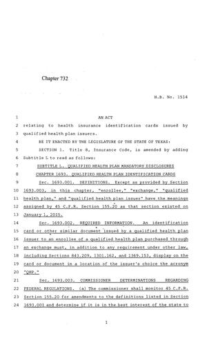 84th Texas Legislature, Regular Session, House Bill 1514, Chapter 732