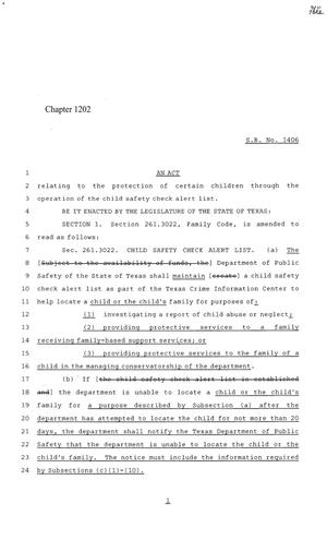 84th Texas Legislature, Regular Session, Senate Bill 1406, Chapter 1202