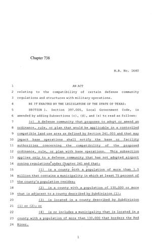 84th Texas Legislature, Regular Session, House Bill 1640, Chapter 738