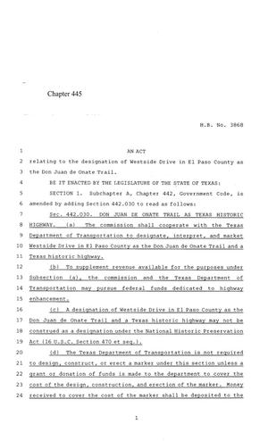 84th Texas Legislature, Regular Session, House Bill 3868, Chapter 445