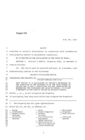 84th Texas Legislature, Regular Session, House Bill 1221, Chapter 524