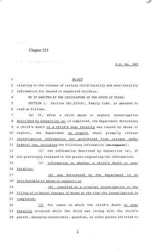 84th Texas Legislature, Regular Session, Senate Bill 949, Chapter 253