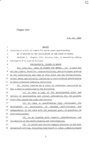 84th Texas Legislature, Regular Session, Senate Bill 1882, Chapter 1225