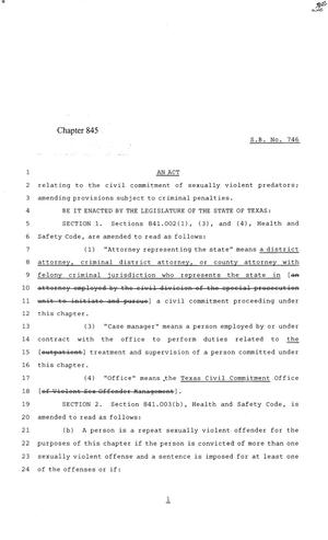 84th Texas Legislature, Regular Session, Senate Bill 746, Chapter 845