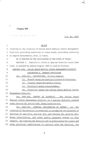 84th Texas Legislature, Regular Session, Senate Bill 2043, Chapter 499