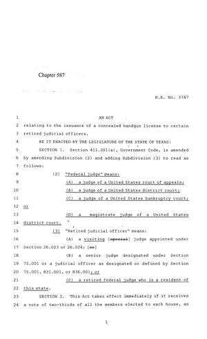 84th Texas Legislature, Regular Session, House Bill 3747, Chapter 587