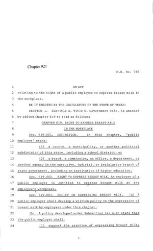 84th Texas Legislature, Regular Session, House Bill 786, Chapter 921