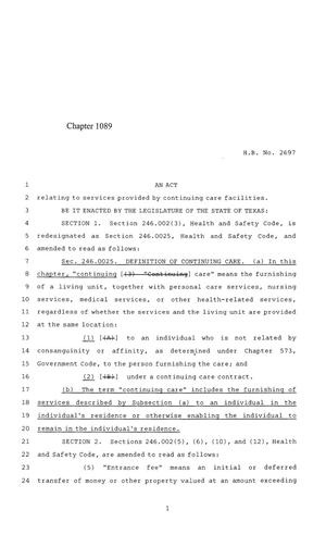 84th Texas Legislature, Regular Session, House Bill 2697, Chapter 1089