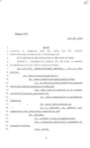 84th Texas Legislature, Regular Session, Senate Bill 1356, Chapter 1197