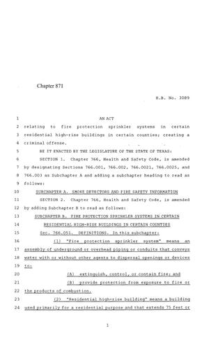 84th Texas Legislature, Regular Session, House Bill 3089, Chapter 871