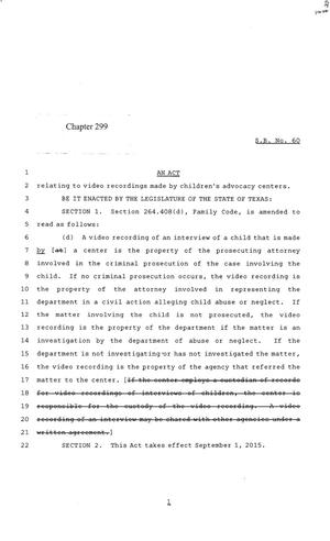 84th Texas Legislature, Regular Session, Senate Bill 60, Chapter 299