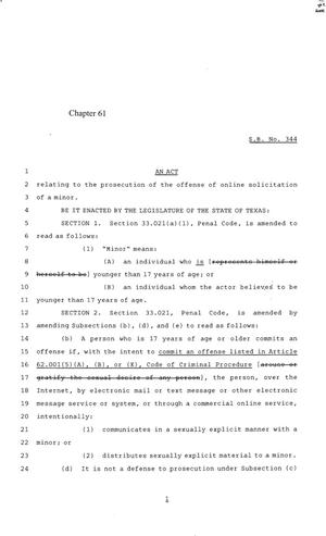 84th Texas Legislature, Regular Session, Senate Bill 344, Chapter 61