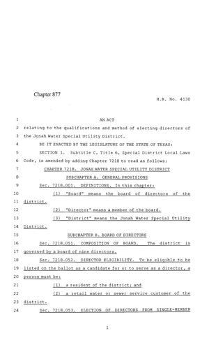 84th Texas Legislature, Regular Session, House Bill 4130, Chapter 877