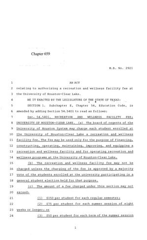 84th Texas Legislature, Regular Session, House Bill 2921, Chapter 659