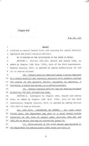 84th Texas Legislature, Regular Session, Senate Bill 133, Chapter 836