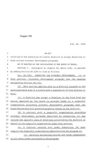 84th Texas Legislature, Regular Session, House Bill 2528, Chapter 780