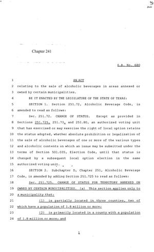84th Texas Legislature, Regular Session, Senate Bill 680, Chapter 241