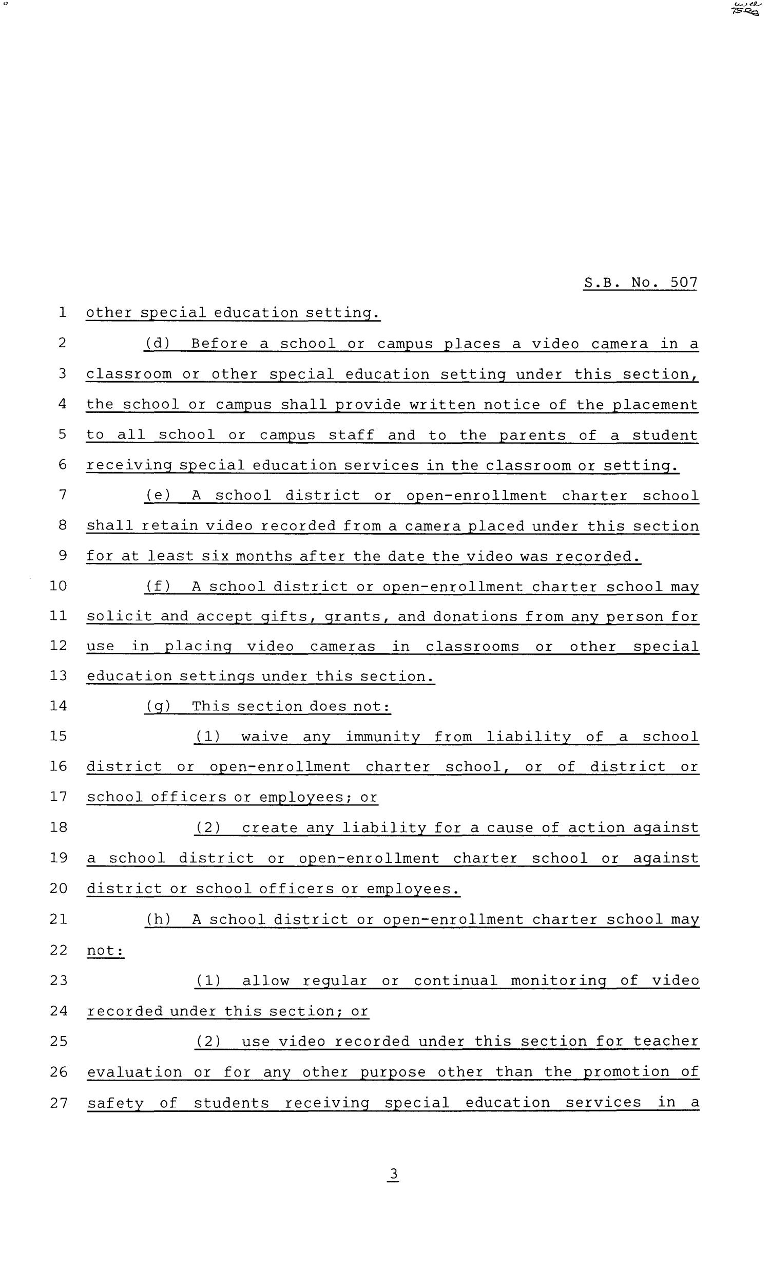84th Texas Legislature, Regular Session, Senate Bill 507, Chapter 1147
                                                
                                                    [Sequence #]: 3 of 15
                                                