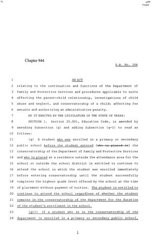 84th Texas Legislature, Regular Session, Senate Bill 206, Chapter 944