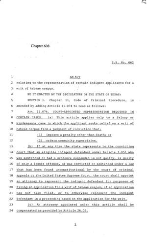 84th Texas Legislature, Regular Session, Senate Bill 662, Chapter 608