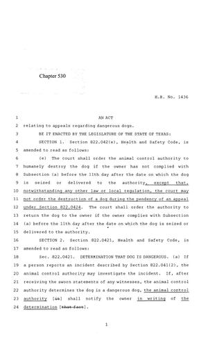 84th Texas Legislature, Regular Session, House Bill 1436, Chapter 530