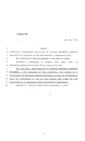 84th Texas Legislature, Regular Session, House Bill 2771, Chapter 365