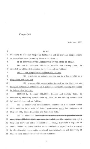 84th Texas Legislature, Regular Session, House Bill 2557, Chapter 363
