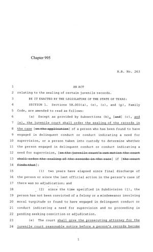 84th Texas Legislature, Regular Session, House Bill 263, Chapter 995