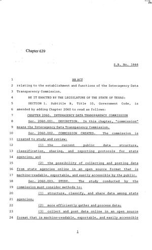 84th Texas Legislature, Regular Session, Senate Bill 1844, Chapter 639