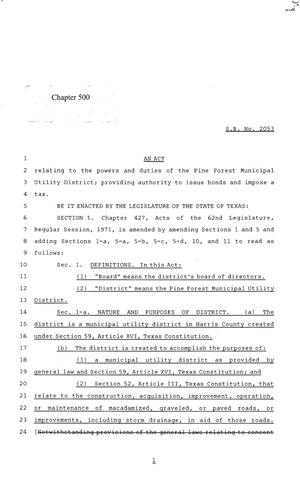 84th Texas Legislature, Regular Session, Senate Bill 2053, Chapter 500