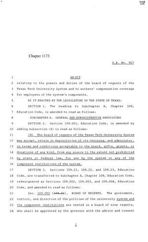 84th Texas Legislature, Regular Session, Senate Bill 907, Chapter 1173