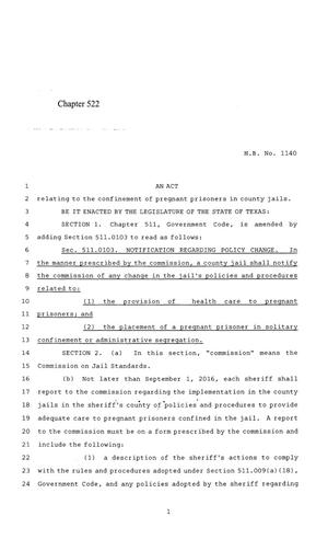 84th Texas Legislature, Regular Session, House Bill 1140, Chapter 522