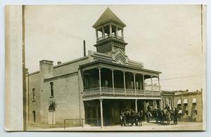 [Postcard with a Photo of an Old Fire Station]