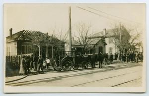 [Postcard with a Photograph of Firemen at Home]