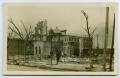 Thumbnail image of item number 1 in: '[Postcard with a Photograph of Fire Damage in Houston, Texas]'.