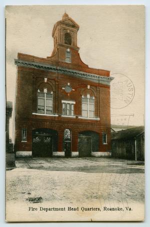 [Postcard of a Fire Station, Roanoke, Va.]