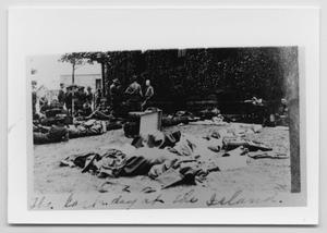 Primary view of object titled '[Photograph of Soldiers Around Camp]'.