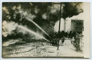 Primary view of object titled '[Postcard with an Image of a Fire in Milwaukee, Wisconsin]'.