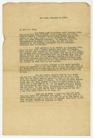 Primary view of object titled '[Letter from E. A. Starks to Henry Clay, Sr., December 5, 1918]'.