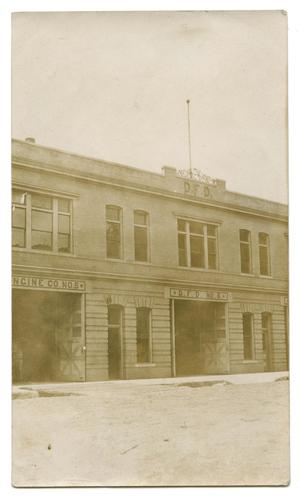 Primary view of object titled '[Photograph of an Old Fire Station of the D. F. D.]'.