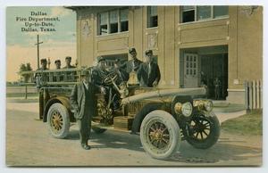 Primary view of object titled '[Postcard of Dallas Fire Department]'.