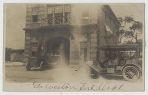 [Postcard with a Picture of a Galveston Fire Station]