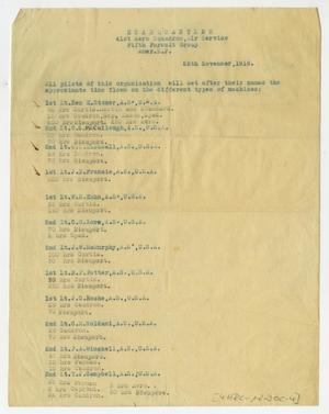 [Document Listing Names of the 41st Aero Squadron]