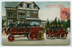 [Postcard of Amsterdam Fire Department]