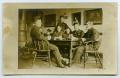Postcard: [Postcard of Fire Fighters Playing Cards]
