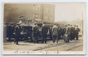 [Postcard with a Photograph of a Seagrave Truck]