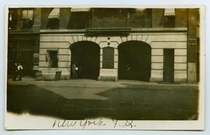 [Postcard with a Photograph of a N.Y.F.D Station]