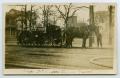 Thumbnail image of item number 1 in: '[Postcard with an Image of a Horse-Drawn Fire Wagon in Dallas, Texas]'.