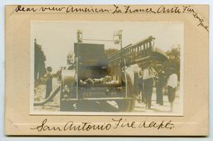 [Postcard with a Photograph of an American LaFrance Fire Engine]